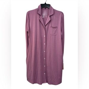 Pink Pajama Set with Long Sleeves and Relaxed Fit